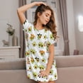 thumbnail image 3 of Logiee Kawaii Mexican Avocado Print Nightgowns for Women,Soft Short-Sleeved Lightweight Sleepwear, Loose Sleepshirts, 3 of 6