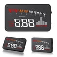 thumbnail image 4 of Car Head Up Display, X5 HUD 3,5 Pulgadas Universal Car HUD Head Up Display OBD2-X5 Con Advertencia De Alarma, 4 of 7