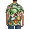 thumbnail image 5 of Vsdgher Vegan1 Print Men's Wrinkle Free Untucked Cuban Shirt Business Casual Button Down Shirts Short Sleeve Shirt, 5 of 7