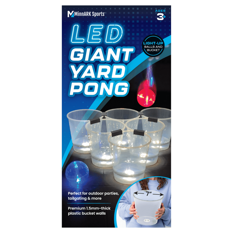 MinnARK Giant LED Yard Pong Game with LED Balls & Buckets photo 2