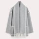thumbnail image 1 of Fashion Loose Wool Coat With Scarf Women Elegant Pockets Long Sleeve Warm Jacket Lady 2023 Winter Single Breasted Thick Outwear, 1 of 4