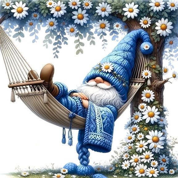 CSZPPQAF Gnome Diamond Art Kits for Beginners,Diamond Painting kits for Adults,Home Wall Decor 11.8x11.8in.