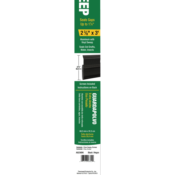 Frost King Heavy Duty Aluminum Door Sweep - Single Pack — Residential Use, Standard Application