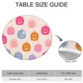 thumbnail image 6 of Happy Halloween Round Table Cover with Elastic Edge Waterproof Spillproof Horror Pumpkin Ghost Tablecolths Tablecloth for Halloween Party Decorations Favors (44in), 6 of 7