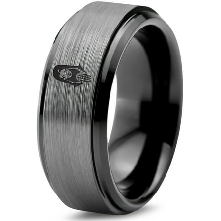 Gray Wedding Band Handmade Jewelry Gamer Tungsten Gifts for Couples Purity Ring Mens Engagement Rings Gray Wedding Band Handmade Jewelry Gamer Tungsten Gifts for Couples Purity Ring Mens Engagement Rings