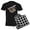 With Checker Pant, variant on - Sloth Men's Dark Pajamas - Men's Dark Loose Fit Cotton Pajama Set