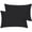 Black, variant on Royale Linens Pillow Shams 2 Pack Euro Size 26x26 Inch - Brushed 1800 Microfiber - Bed Shams, Wrinkle & Fade Resistant Super Soft and Cozy - Envelope Closure - Oxford Pillowcase (Euro,Ivory)