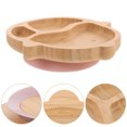 thumbnail image 1 of KAKOWELY Baby Suction Plate Silicone Toddler Food Plates Light Yellow Round 1 Set, 1 of 4