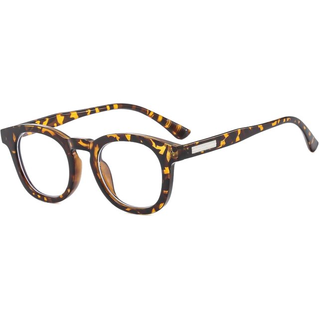 LJCZKA Blue Light Blocking Glasses for Men Women Retro Small Round Frame Computer Eyeglasses Anti Eyestrain Clear Frame