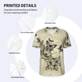 thumbnail image 4 of Balery Vintage Floral Baseball Jersey for Men Casual Button Down Shirts Short Sleeve Active Team Sports Uniform-X-Large, 4 of 9