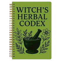 Witch's Herbal Codex Spiral Notebook Durable Cover Smooth Pages For Journaling And Notes Old Spiral Binding Plant Diary For Students Workers