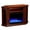 Brown, variant on Bowery Hill Contemporary Color Changing Electric Fireplace in Cherry