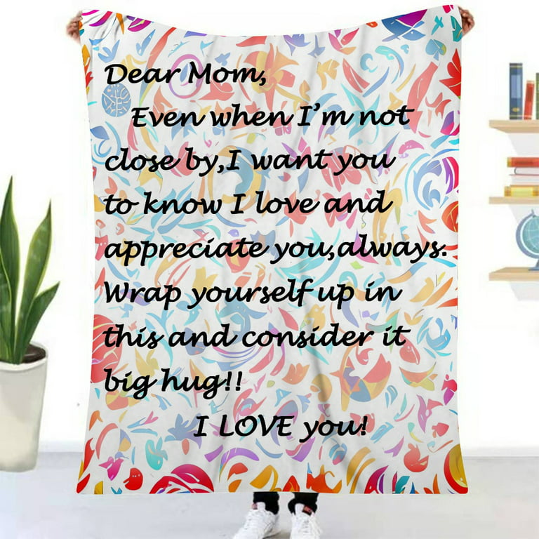 Birthday Gifts for Mom Blanket, Mom Birthday Gifts from Daughter or Son,  Mother Birthday Gift, Moms Birthday Gift Ideas, Happy Birthday Presents for