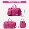 thumbnail image 4 of DAKIMOE Travel Duffle Bag for Women Large Weekender Bags Carry on Gym Duffel Bag with Wet Pocket/Shoe Compartment Waterproof Overnight Tote for Plane Hospital Sports Yoga Business Trips, Peach Red, 4 of 10