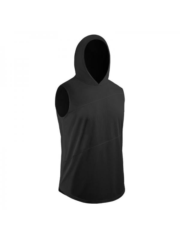 sleeveless hooded sweatshirt