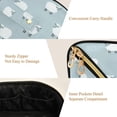 thumbnail image 5 of FORMRS Makeup Bag Travel Cosmetic Organizer for Women Fold Flat Zipper Pouch with Handle, Simple Sheep Pattern, 5 of 8