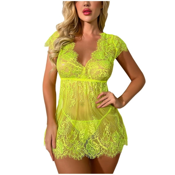 Encaje Ropa De Pijama Pijama De Encaje Babydoll Vestido Sexy Para