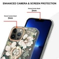 thumbnail image 3 of TECH CIRCLE For iPhone 14 Pro Case,360 Rotatable Flower Pattern Shiny Ring Holder Kickstand Soft TPU Girls Women Case Shockproof Protective Phone Case for Apple iPhone 14 Pro 6.1" 2022,White, 3 of 4