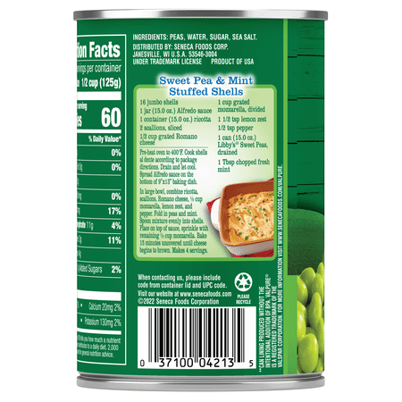 Libby's Kosher Sweet Green Peas, 15 Oz