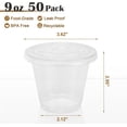 thumbnail image 6 of Lamosi 50 Pack 9 oz Clear Plastic Cups with Lids, Disposable Cups with Flat Lids No Hole, Disposable Snack Bowls, 6 of 9