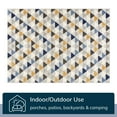 thumbnail image 6 of Well Woven Miami Blue Indoor/Outdoor Triangles Area Rug High Traffic Stain Resistant Modern Geometric Carpet, 6 of 10