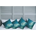 thumbnail image 6 of Ambesonne Fish Throw Pillow Cover 4 Pack, Animals Teal Wildlife, 20", Teal Beige, 6 of 6