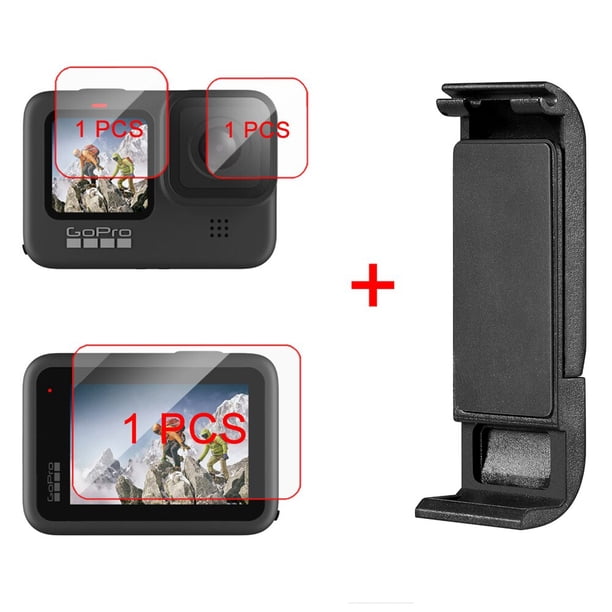 Tapa lateral de batería abatible para GoPro Hero 11 10 9, tapa de batería extraíble negra, puerto de caja de carga para Go Pro 10 9, accesorios Tan Jianjun unisex
