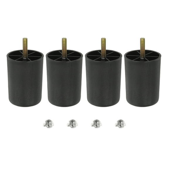 3.1 inch Plastic Round Tapered Furniture Legs, Set of 4 Replacement Furniture Couch Feet with M8 Hanger Bolts