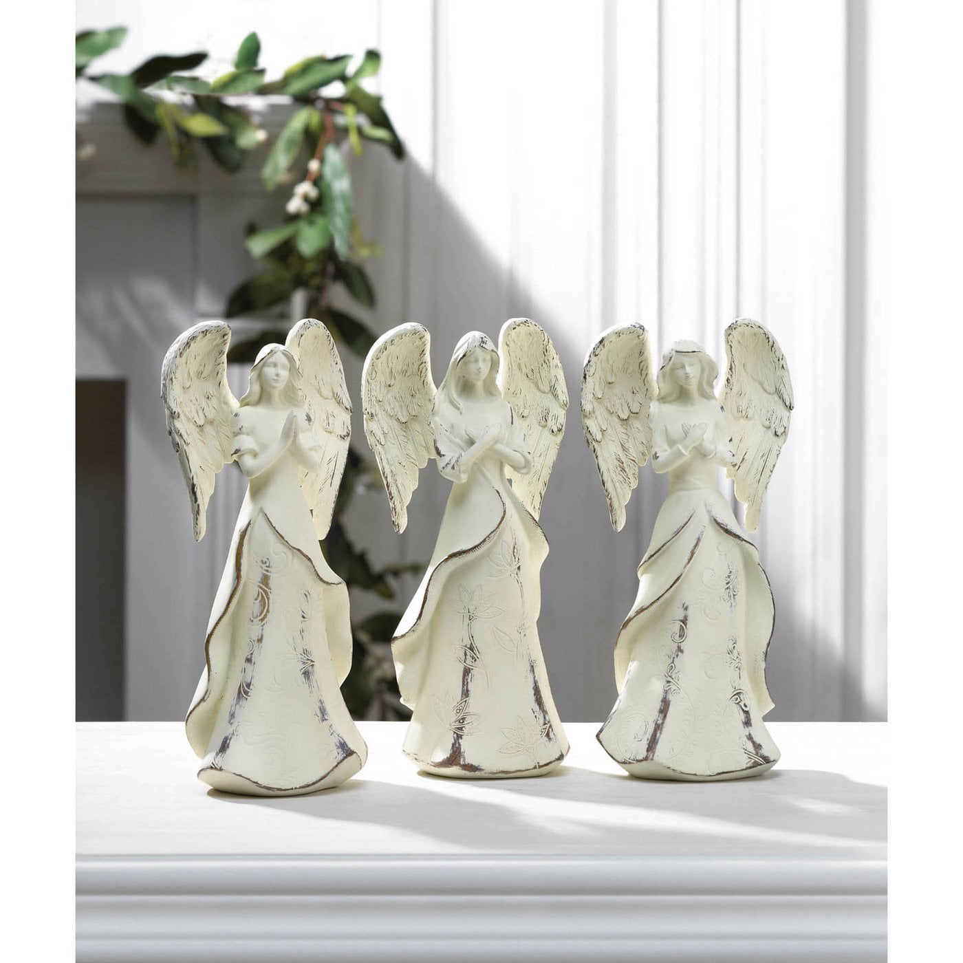Spiritual Decor Strength In Prayer Angel Statue Figurine 