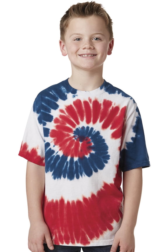 Kids Tie Dye T-shirt - USA Rainbow, Extra-Small