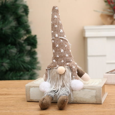 

BTJX Christmas decoration Christmas Decorations Christmas Crocheted Long Legged Forest Old Man Doll With Lights Doll Pendant