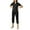 Black, variant on Beige Womens Jumpsuits Cropped Utility Jumpsuit Women's Casual Short Sleeve Jumpsuits Zip Up Outfit with Pockets Overalls for Women