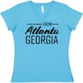 thumbnail image 3 of Inktastic From Atlanta Georgia in Black Distressed Text Women's V-Neck T-Shirt, 3 of 5