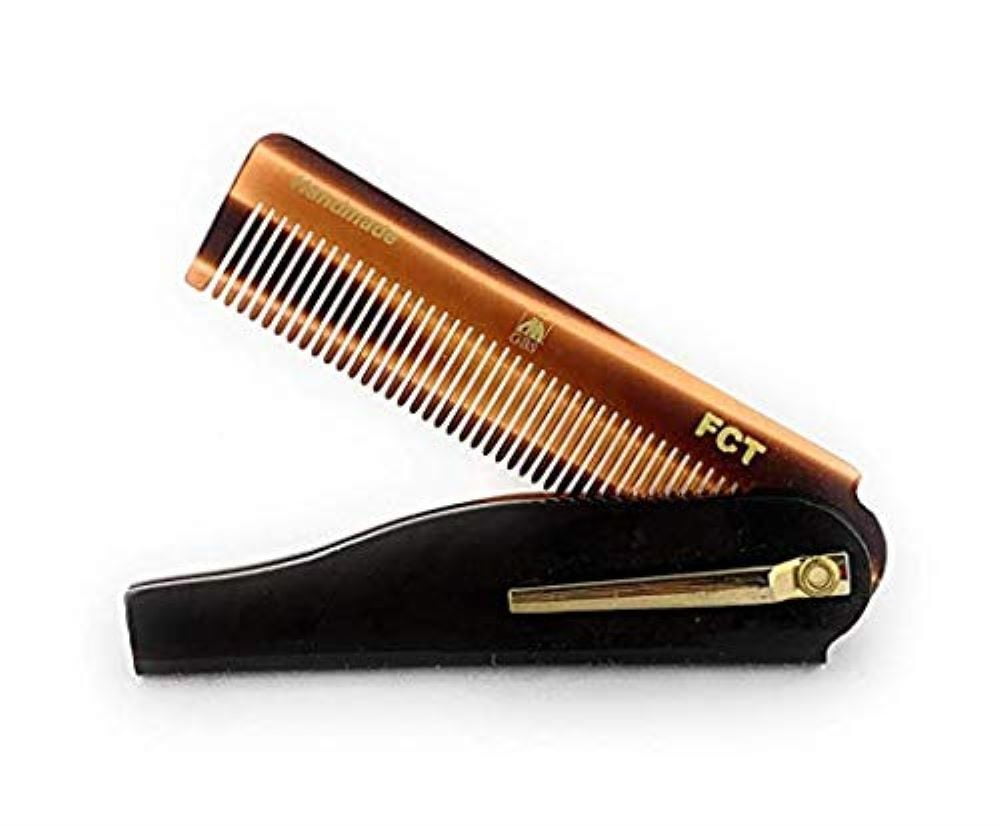 G.B.S Folding Comb-FCT Handmade Pocket Clip Comb for Men or Women Hair Daily Base, Travel, Gym, Office Tortoise Comb Stylish 100mm Fine tooth