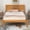 Twin Oak, variant on Jopath Twin Platform Bed Frame with Headboard, Wood Bed Frame with Wood Slat Support for Teen and Adult White