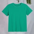 thumbnail image 5 of UACY Little Girls Boys Short Sleeve T-Shirt Cotton Solid Tees for Toddlers Solid Basic Cotton Crewneck Tee Workout Top Boys ﻿ (Mint Green, 12-18 Months), 5 of 9