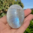 thumbnail image 2 of Flash Moonstone Palm Stone Polished Calming Healing Crystal Tumbled Stone Gift, 2 of 3