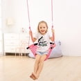 thumbnail image 6 of Hand-Knitting Toddler Swing, Swing Seat for Kids with Adjustable Ropes, Little tikes Swings Set, for Outdoor Indoor, Playground, Backyard (Pink), 6 of 15