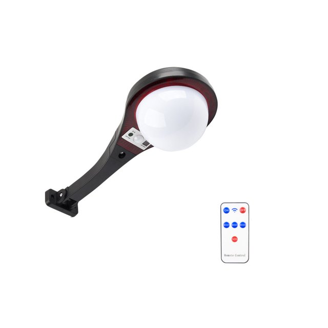 Bearachild Luz solar de pared para el hogar Lámparas de calle montadas en la pared Control remoto para exteriores Lámpara con sensor LED Accesorio de Iluminación y accesorios 52LED Bearachild HA073792-01