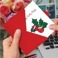 thumbnail image 4 of Pack of 12 Merry Christmas Greeting Cards (1 Design, 12 Cards) - Punny Holidays Holly Days C7122CXSG-B12x1, 4 of 6