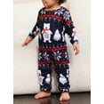 thumbnail image 4 of Elippeo Christmas Family Pajamas Matching Set, Bear Print Long Sleeve T-shirt with Pants Sleepwear Loungewear, 4 of 10