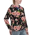 thumbnail image 3 of Hoodies for Women - Big Rose Flowers Comfrt Colour Drawstring Women'S Fashion Hoodies & Sweatshirts, Fall Outfits Clothes for Women 2024 Pullover with Kangaroo Pocket, 3 of 7