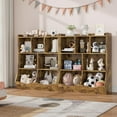 thumbnail image 2 of Set of 2 Bookshelf and Toy Storage Unit, 3-Tier Wooden Freestanding Bookcase with 7 Compartments, Toy Storage Cabinet for Bedroom, Playroom, Kindergarten, White, 2 of 9