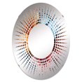 thumbnail image 2 of Designart "Abstract Blossom of Colorful Daisies" Daisies Starburst Round Wall Mirror - Floral Oval Printed Decorative Mirror - Multiple Color Options, 2 of 5