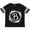 Football Black and White, variant on B Monogram Alphabet Letter Rose Floral Wreath Girls Toddler T-Shirt