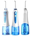 thumbnail image 2 of Hilo dental de agua inalámbrico para limpiador de dientes, 4 modos, 5 puntas de chorro, irrigador bucal dental, recargable, resistente al agua, selección de limpieza de dientes portátil para, 2 of 5