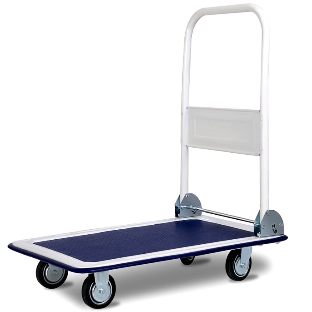 Yardi Yard 330 lbs Platform Cart Dolly Foldable Warehouse Push Hand Truck, Platform Hand Truck Portable Trolly for Household Industrial, Noise Reduction Office Moving Truck