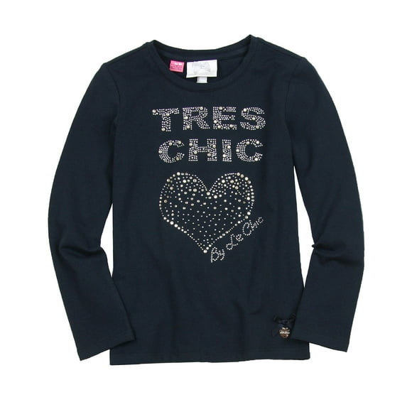 Le Chic T-shirt Fille avec Coeur, Tailles 3-14 - 3/98