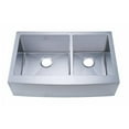 thumbnail image 1 of Tablier & Évier de Cuisine Double en Acier Inoxydable Style Ferme 33 Po., 1 of 1