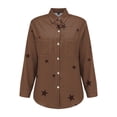 thumbnail image 6 of Yigetop Women Button Down Shirt, Women's Fashion Spring Summer Casual Long Sleeve Loose Shirt Top Womens Long Sleeve Button Down Shirts Khaki 4XL, 6 of 9